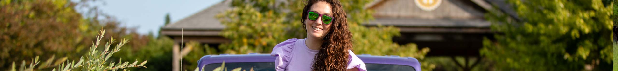 Courtney Conley Jeep Girl Court Feldman Jeep Auto Salesperson Purple Jeep Wragler Sahara Park Ortonville, Michigan